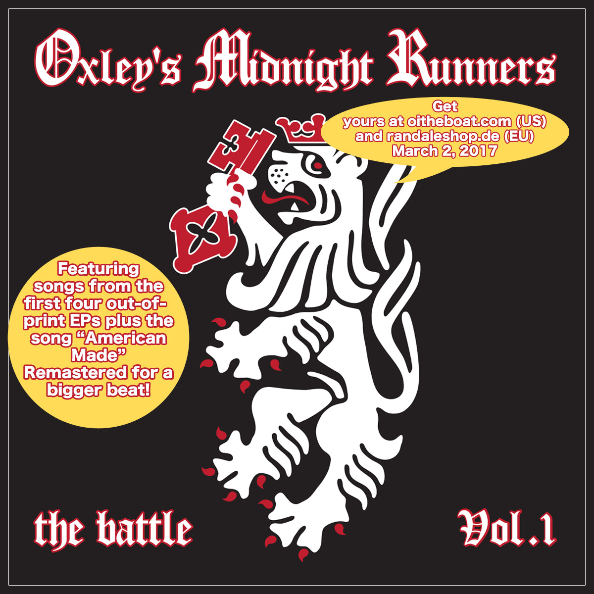Oxley's Midnight Runners "The Battle" Singles Collection 12" LP